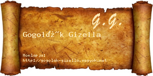 Gogolák Gizella névjegykártya